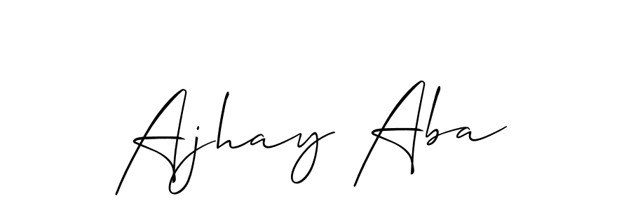 How to make Ajhay Aba signature? Allison_Script is a professional autograph style. Create handwritten signature for Ajhay Aba name. Ajhay Aba signature style 2 images and pictures png
