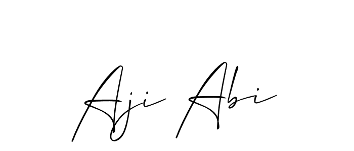 Design your own signature with our free online signature maker. With this signature software, you can create a handwritten (Allison_Script) signature for name Aji Abi. Aji Abi signature style 2 images and pictures png