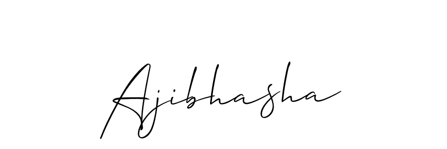 Make a beautiful signature design for name Ajibhasha. With this signature (Allison_Script) style, you can create a handwritten signature for free. Ajibhasha signature style 2 images and pictures png