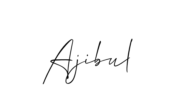 How to make Ajibul signature? Allison_Script is a professional autograph style. Create handwritten signature for Ajibul name. Ajibul signature style 2 images and pictures png