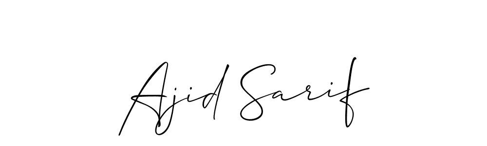It looks lik you need a new signature style for name Ajid Sarif. Design unique handwritten (Allison_Script) signature with our free signature maker in just a few clicks. Ajid Sarif signature style 2 images and pictures png