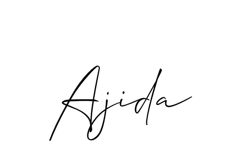 The best way (Allison_Script) to make a short signature is to pick only two or three words in your name. The name Ajida include a total of six letters. For converting this name. Ajida signature style 2 images and pictures png