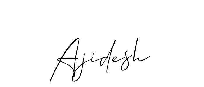 Use a signature maker to create a handwritten signature online. With this signature software, you can design (Allison_Script) your own signature for name Ajidesh. Ajidesh signature style 2 images and pictures png