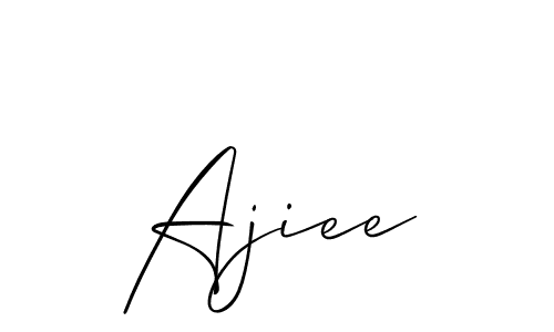 if you are searching for the best signature style for your name Ajiee. so please give up your signature search. here we have designed multiple signature styles  using Allison_Script. Ajiee signature style 2 images and pictures png