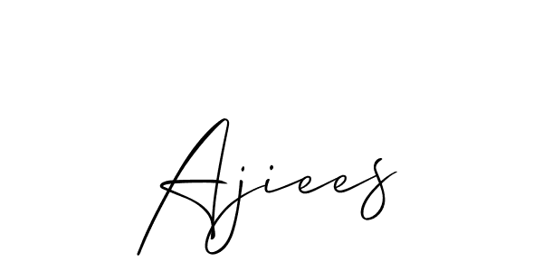 How to make Ajiees signature? Allison_Script is a professional autograph style. Create handwritten signature for Ajiees name. Ajiees signature style 2 images and pictures png