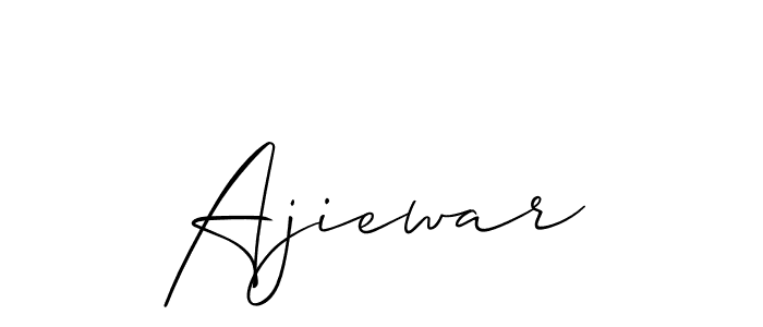 Design your own signature with our free online signature maker. With this signature software, you can create a handwritten (Allison_Script) signature for name Ajiewar. Ajiewar signature style 2 images and pictures png