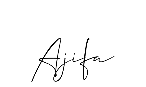 Design your own signature with our free online signature maker. With this signature software, you can create a handwritten (Allison_Script) signature for name Ajifa. Ajifa signature style 2 images and pictures png