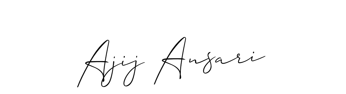 Ajij Ansari stylish signature style. Best Handwritten Sign (Allison_Script) for my name. Handwritten Signature Collection Ideas for my name Ajij Ansari. Ajij Ansari signature style 2 images and pictures png