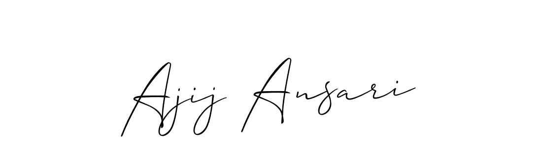 Also we have Ajij Ansari name is the best signature style. Create professional handwritten signature collection using Allison_Script autograph style. Ajij Ansari signature style 2 images and pictures png