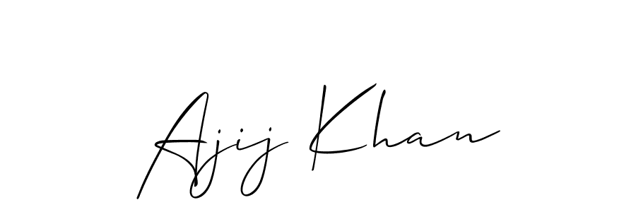 if you are searching for the best signature style for your name Ajij Khan. so please give up your signature search. here we have designed multiple signature styles  using Allison_Script. Ajij Khan signature style 2 images and pictures png