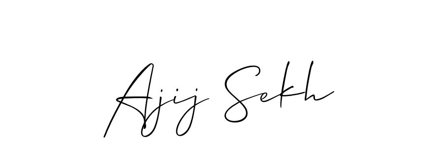 Make a beautiful signature design for name Ajij Sekh. With this signature (Allison_Script) style, you can create a handwritten signature for free. Ajij Sekh signature style 2 images and pictures png