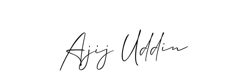 if you are searching for the best signature style for your name Ajij Uddin. so please give up your signature search. here we have designed multiple signature styles  using Allison_Script. Ajij Uddin signature style 2 images and pictures png