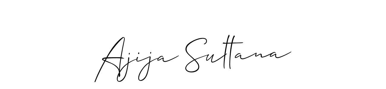 How to make Ajija Sultana name signature. Use Allison_Script style for creating short signs online. This is the latest handwritten sign. Ajija Sultana signature style 2 images and pictures png