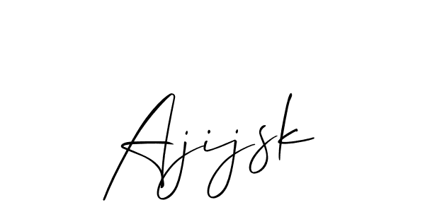 How to make Ajijsk name signature. Use Allison_Script style for creating short signs online. This is the latest handwritten sign. Ajijsk signature style 2 images and pictures png