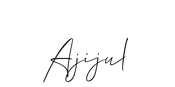 Create a beautiful signature design for name Ajijul. With this signature (Allison_Script) fonts, you can make a handwritten signature for free. Ajijul signature style 2 images and pictures png