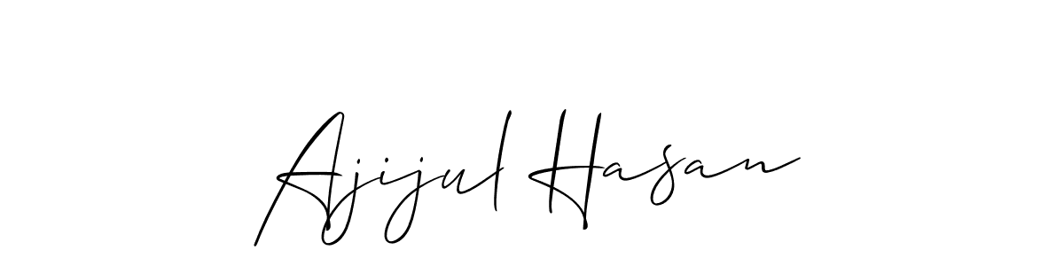 You should practise on your own different ways (Allison_Script) to write your name (Ajijul Hasan) in signature. don't let someone else do it for you. Ajijul Hasan signature style 2 images and pictures png