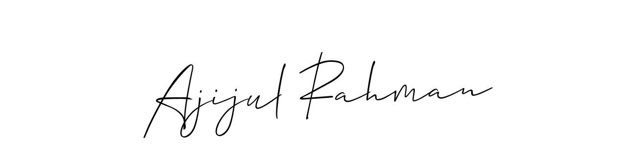 The best way (Allison_Script) to make a short signature is to pick only two or three words in your name. The name Ajijul Rahman include a total of six letters. For converting this name. Ajijul Rahman signature style 2 images and pictures png