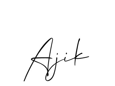 How to make Ajik name signature. Use Allison_Script style for creating short signs online. This is the latest handwritten sign. Ajik signature style 2 images and pictures png