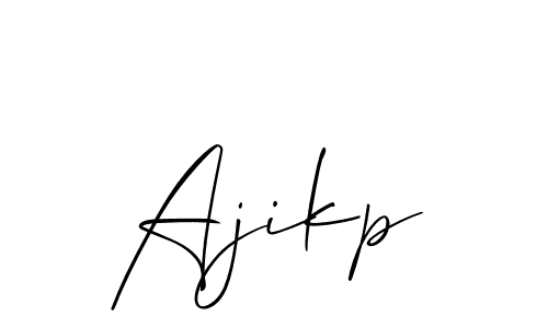 Make a beautiful signature design for name Ajikp. Use this online signature maker to create a handwritten signature for free. Ajikp signature style 2 images and pictures png