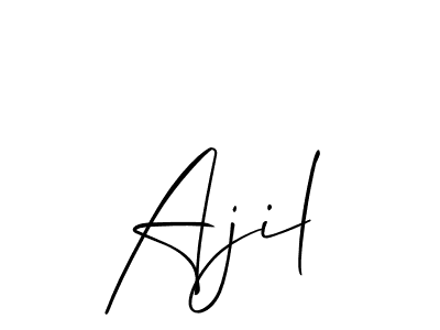 if you are searching for the best signature style for your name Ajil. so please give up your signature search. here we have designed multiple signature styles  using Allison_Script. Ajil signature style 2 images and pictures png