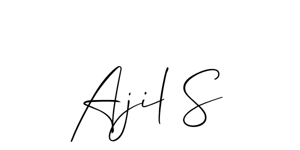 Design your own signature with our free online signature maker. With this signature software, you can create a handwritten (Allison_Script) signature for name Ajil S. Ajil S signature style 2 images and pictures png