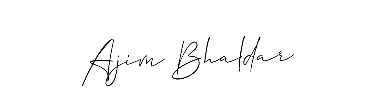 Also You can easily find your signature by using the search form. We will create Ajim Bhaldar name handwritten signature images for you free of cost using Allison_Script sign style. Ajim Bhaldar signature style 2 images and pictures png