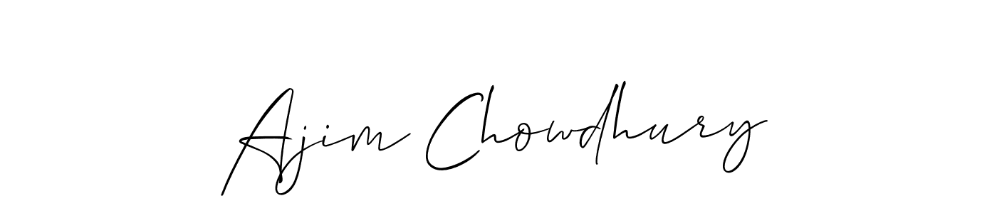 This is the best signature style for the Ajim Chowdhury name. Also you like these signature font (Allison_Script). Mix name signature. Ajim Chowdhury signature style 2 images and pictures png