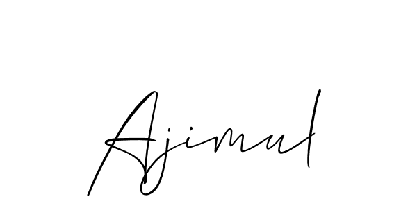 It looks lik you need a new signature style for name Ajimul. Design unique handwritten (Allison_Script) signature with our free signature maker in just a few clicks. Ajimul signature style 2 images and pictures png