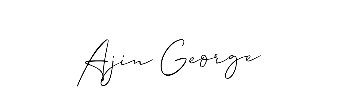 The best way (Allison_Script) to make a short signature is to pick only two or three words in your name. The name Ajin George include a total of six letters. For converting this name. Ajin George signature style 2 images and pictures png