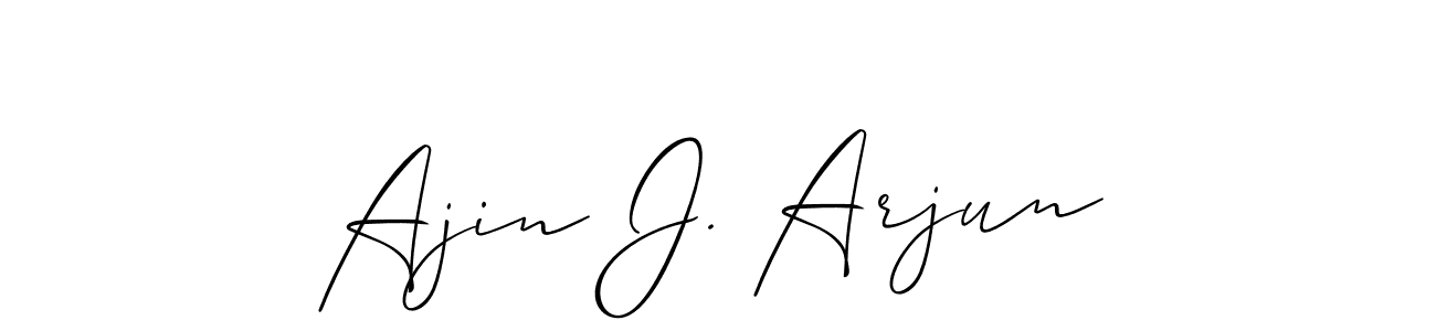 It looks lik you need a new signature style for name Ajin J. Arjun. Design unique handwritten (Allison_Script) signature with our free signature maker in just a few clicks. Ajin J. Arjun signature style 2 images and pictures png