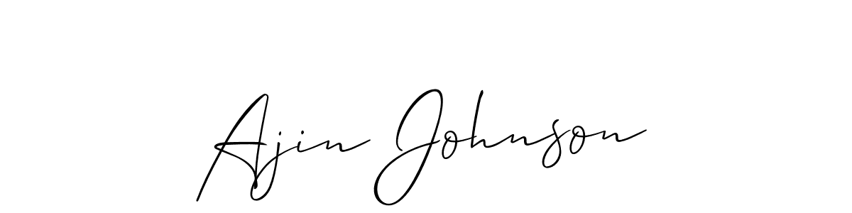 Design your own signature with our free online signature maker. With this signature software, you can create a handwritten (Allison_Script) signature for name Ajin Johnson. Ajin Johnson signature style 2 images and pictures png