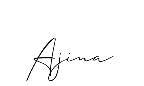 You should practise on your own different ways (Allison_Script) to write your name (Ajina) in signature. don't let someone else do it for you. Ajina signature style 2 images and pictures png