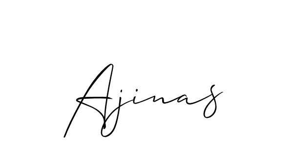 Similarly Allison_Script is the best handwritten signature design. Signature creator online .You can use it as an online autograph creator for name Ajinas. Ajinas signature style 2 images and pictures png