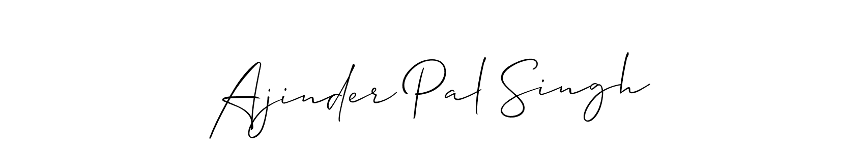 Create a beautiful signature design for name Ajinder Pal Singh. With this signature (Allison_Script) fonts, you can make a handwritten signature for free. Ajinder Pal Singh signature style 2 images and pictures png