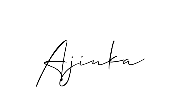 Design your own signature with our free online signature maker. With this signature software, you can create a handwritten (Allison_Script) signature for name Ajinka. Ajinka signature style 2 images and pictures png