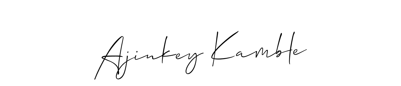 This is the best signature style for the Ajinkey Kamble name. Also you like these signature font (Allison_Script). Mix name signature. Ajinkey Kamble signature style 2 images and pictures png