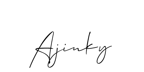 Once you've used our free online signature maker to create your best signature Allison_Script style, it's time to enjoy all of the benefits that Ajinky name signing documents. Ajinky signature style 2 images and pictures png