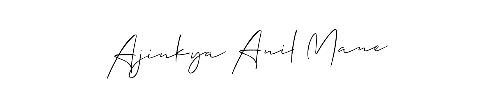 How to make Ajinkya Anil Mane name signature. Use Allison_Script style for creating short signs online. This is the latest handwritten sign. Ajinkya Anil Mane signature style 2 images and pictures png