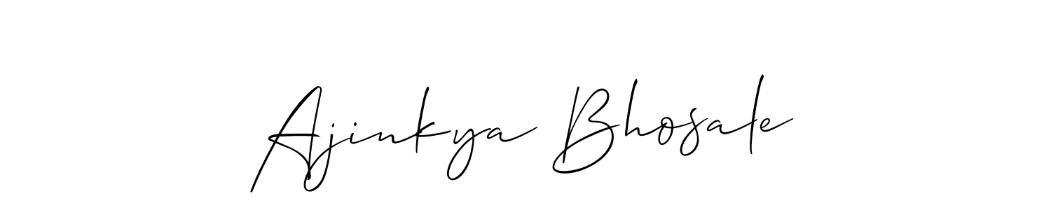 The best way (Allison_Script) to make a short signature is to pick only two or three words in your name. The name Ajinkya Bhosale include a total of six letters. For converting this name. Ajinkya Bhosale signature style 2 images and pictures png