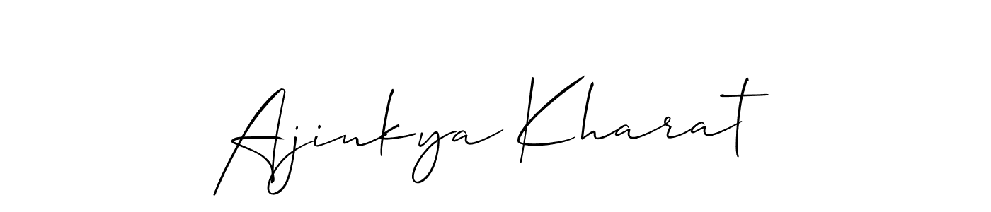 Create a beautiful signature design for name Ajinkya Kharat. With this signature (Allison_Script) fonts, you can make a handwritten signature for free. Ajinkya Kharat signature style 2 images and pictures png
