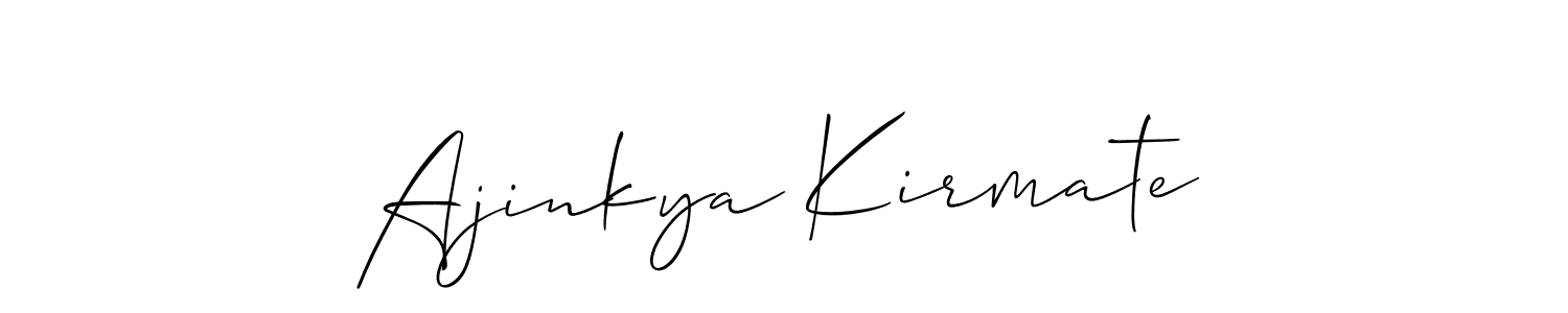 You can use this online signature creator to create a handwritten signature for the name Ajinkya Kirmate. This is the best online autograph maker. Ajinkya Kirmate signature style 2 images and pictures png