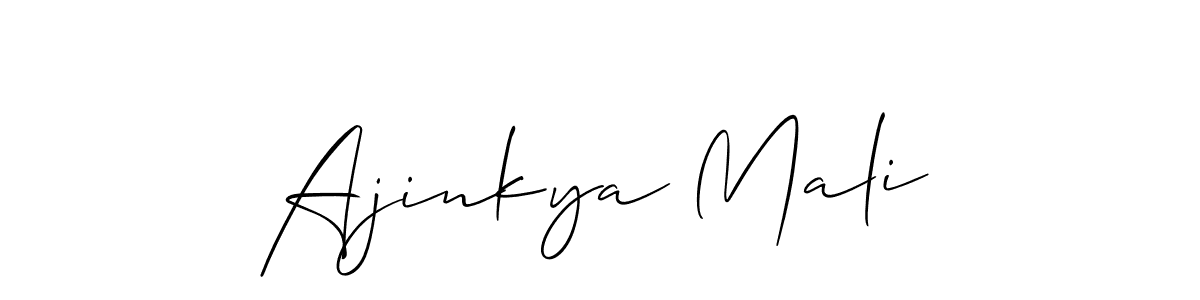 if you are searching for the best signature style for your name Ajinkya Mali. so please give up your signature search. here we have designed multiple signature styles  using Allison_Script. Ajinkya Mali signature style 2 images and pictures png