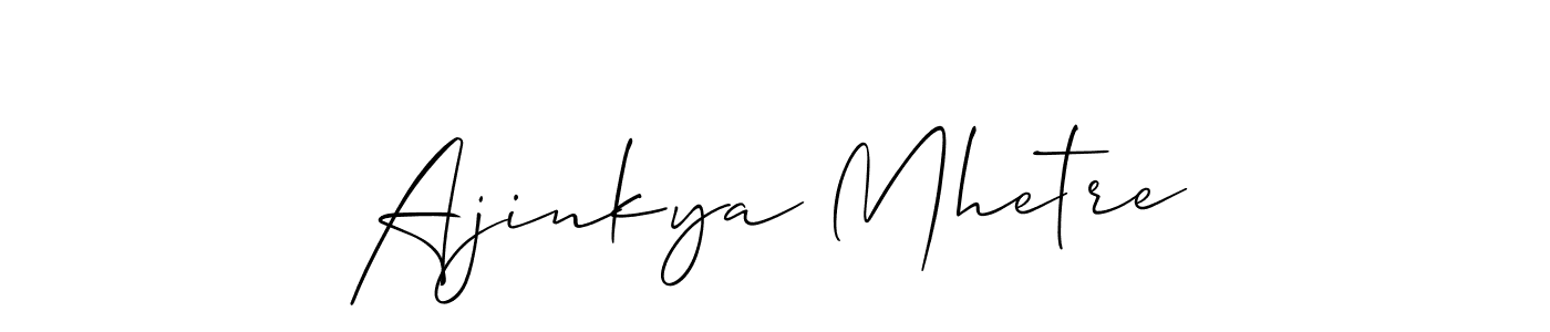 This is the best signature style for the Ajinkya Mhetre name. Also you like these signature font (Allison_Script). Mix name signature. Ajinkya Mhetre signature style 2 images and pictures png