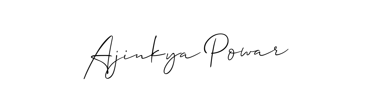 Design your own signature with our free online signature maker. With this signature software, you can create a handwritten (Allison_Script) signature for name Ajinkya Powar. Ajinkya Powar signature style 2 images and pictures png
