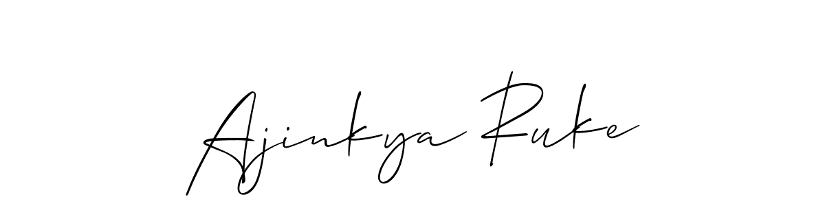 You should practise on your own different ways (Allison_Script) to write your name (Ajinkya Ruke) in signature. don't let someone else do it for you. Ajinkya Ruke signature style 2 images and pictures png