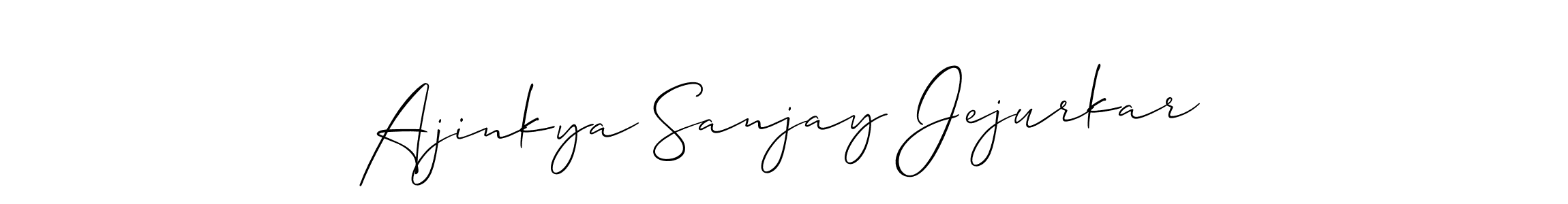 How to make Ajinkya Sanjay Jejurkar name signature. Use Allison_Script style for creating short signs online. This is the latest handwritten sign. Ajinkya Sanjay Jejurkar signature style 2 images and pictures png