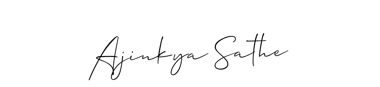 Create a beautiful signature design for name Ajinkya Sathe. With this signature (Allison_Script) fonts, you can make a handwritten signature for free. Ajinkya Sathe signature style 2 images and pictures png