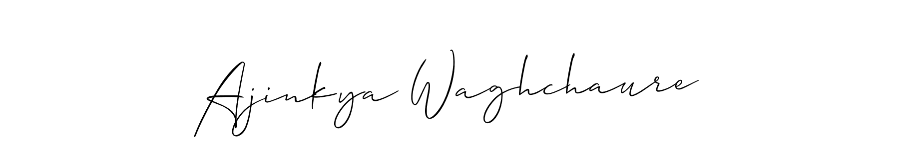 Make a short Ajinkya Waghchaure signature style. Manage your documents anywhere anytime using Allison_Script. Create and add eSignatures, submit forms, share and send files easily. Ajinkya Waghchaure signature style 2 images and pictures png