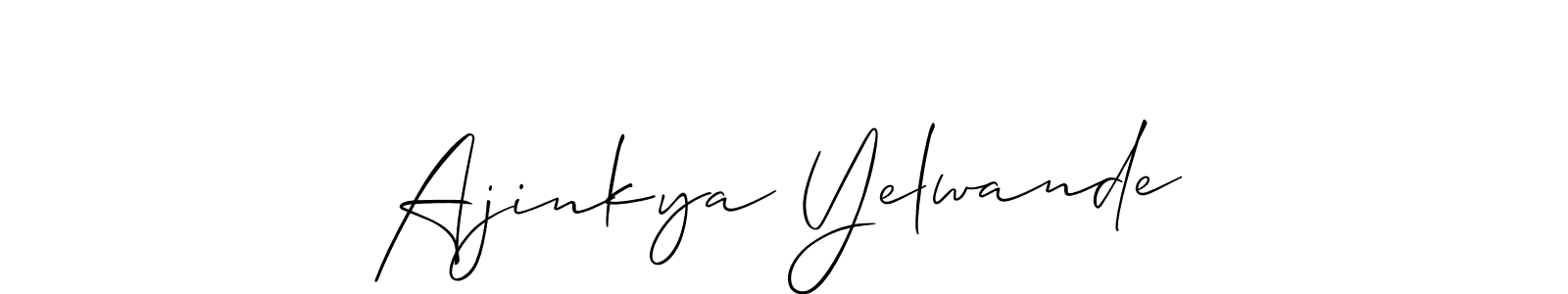 It looks lik you need a new signature style for name Ajinkya Yelwande. Design unique handwritten (Allison_Script) signature with our free signature maker in just a few clicks. Ajinkya Yelwande signature style 2 images and pictures png