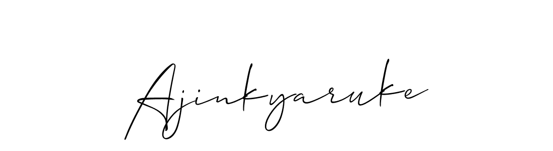 Also we have Ajinkyaruke name is the best signature style. Create professional handwritten signature collection using Allison_Script autograph style. Ajinkyaruke signature style 2 images and pictures png